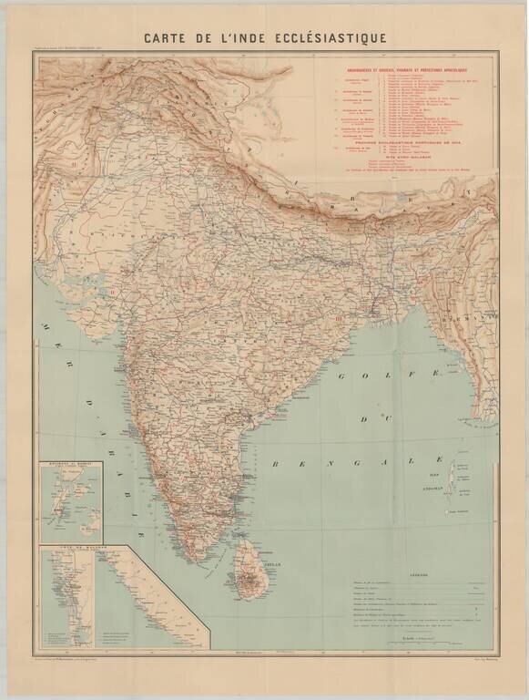 Carte De L'Inde Ecclesiastique