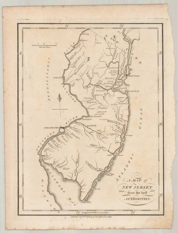 A Map of New Jersey from the best Authorities . . . 1794