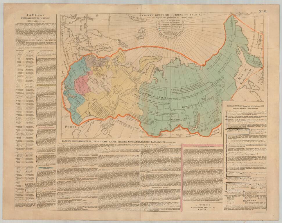 L' Empire Russe en Europe et en Asie avec ses Acquisitions graduelles et caracterisees