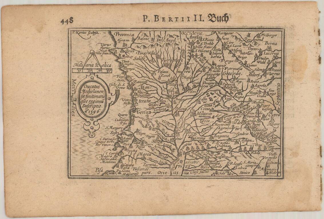 Ducatus Mediolanensis Finitimaru que regionu Descriptio ao 1596.