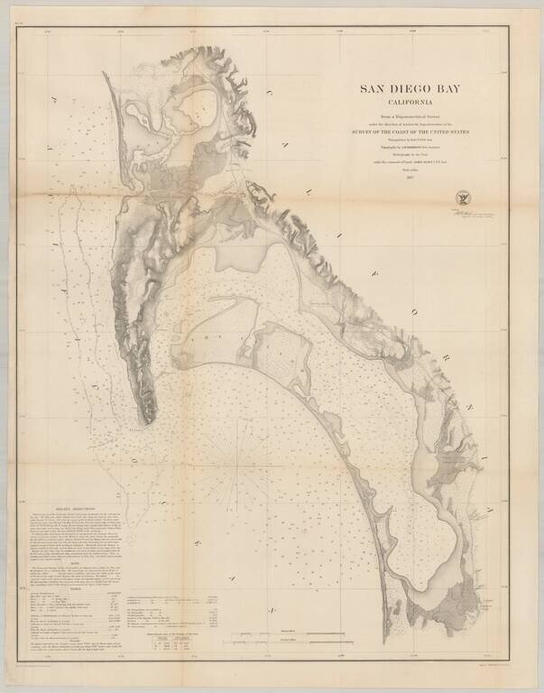 San Diego Bay From Trigonometrical Survey . . . 1857