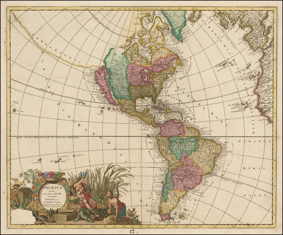 America Aurea Pars Altera Mundi Auctoribus Gerardo et Leonardo Valk  (California as an Island)