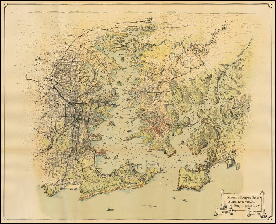 Birds Eye View of the Port of Sydney