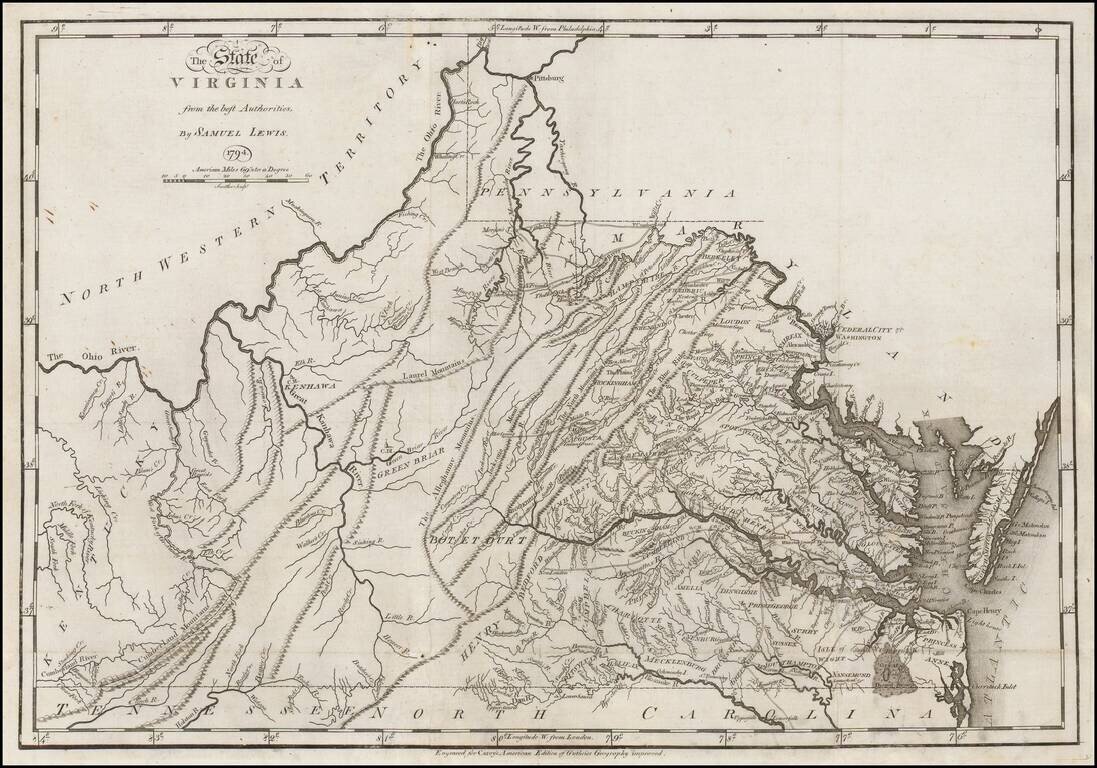 The State of Virginia from the best Authorities By Samuel Lewis 1794