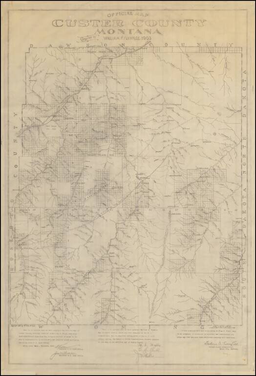 Official Map Custer County Montana Compiled by William P. Flynn, C.E. 1903
