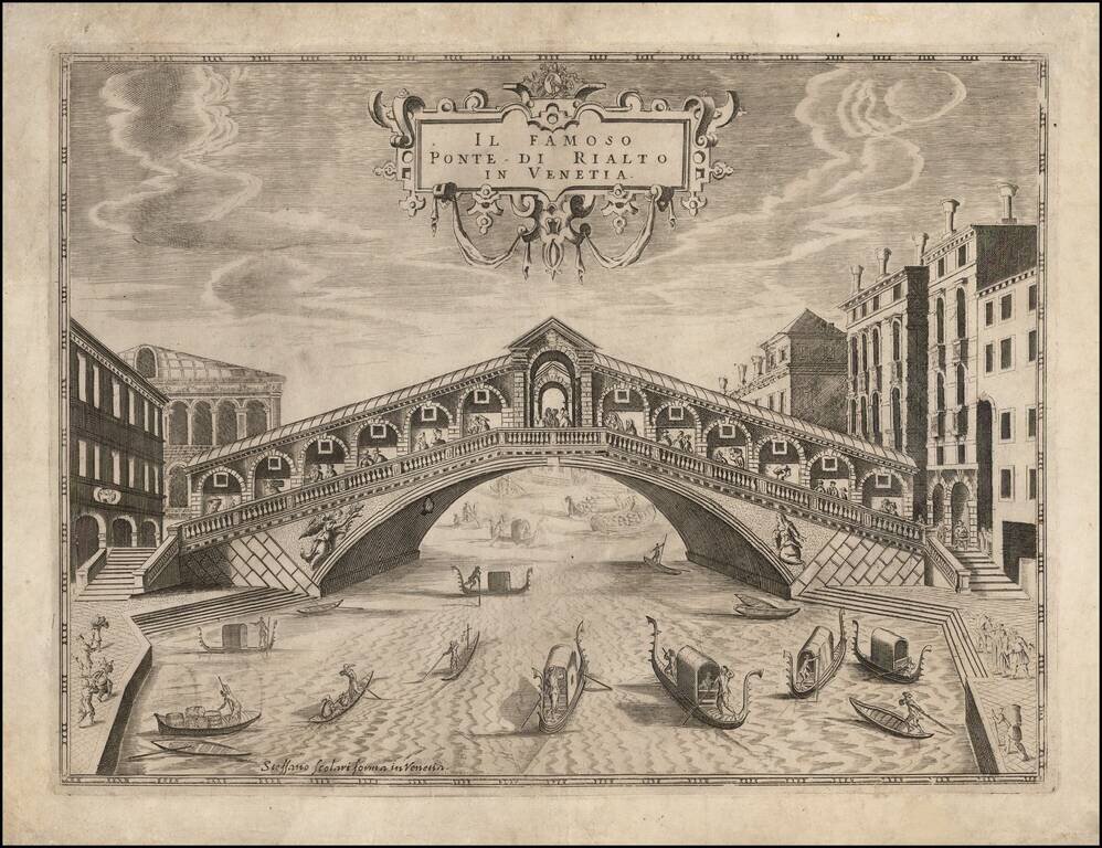 Il Famosa Ponte di Rialto in Venetia