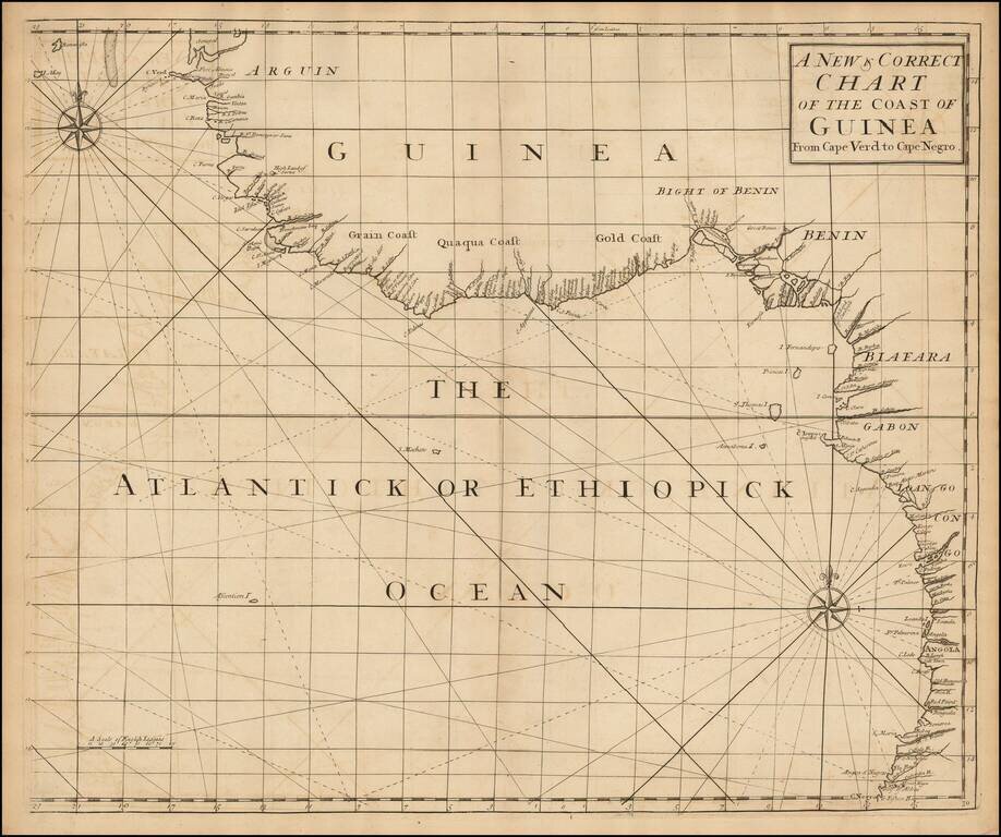 A New & Correct Chart of the Coast of Guinea from Cape Verd to Cape Negro.