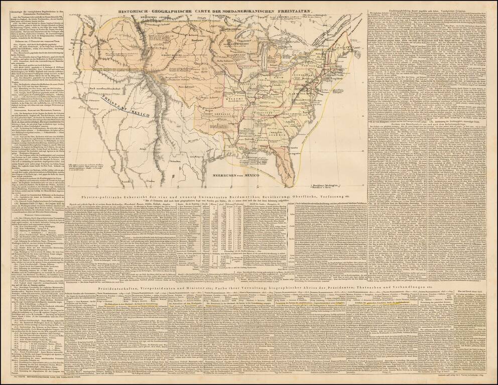 Historisch-Geographische Carte Der Nordamerikanischen Freistaten
