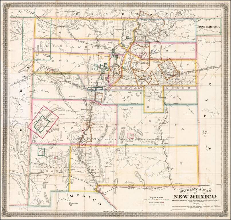 Morley’s Map of New Mexico. Compiled from the latest Government surveys and other reliable sources
