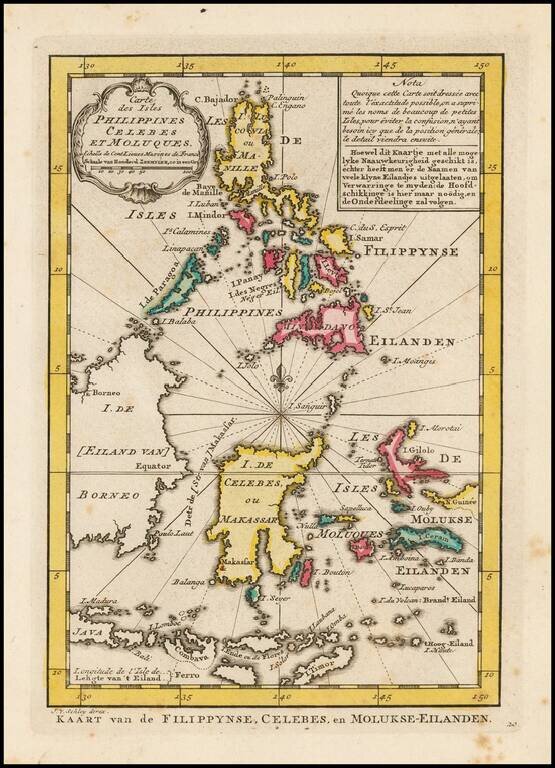 Carte Des Isles Philippines Celebes et Moluques