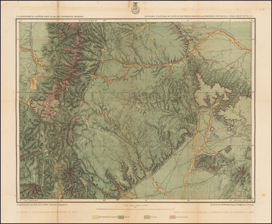 Economic Features of Parts of Southern Colorado and Northern New Mexico.  Atlas Sheet No. 70 (A).