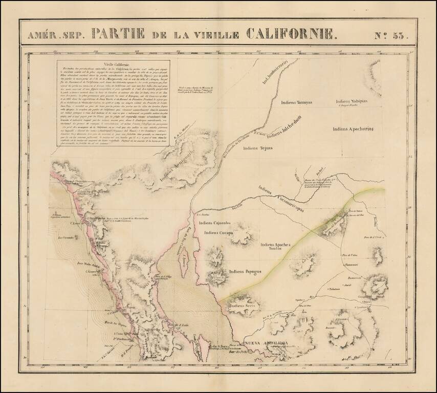 [Southern California, Arizona, Baja & Sonora] Amer. Sep. No. 53  Partie De La Vielle Californie