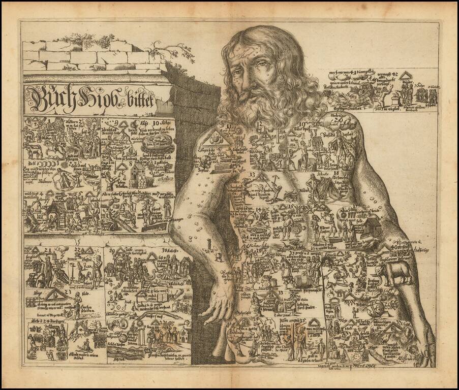 Buch Hiob. bitter. [Allegorical print.]