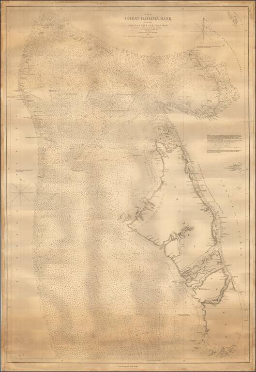 The Great Bahama Bank with its Islands Cays and Channels Surveyed By Commanders R. Owen and E. Barnett