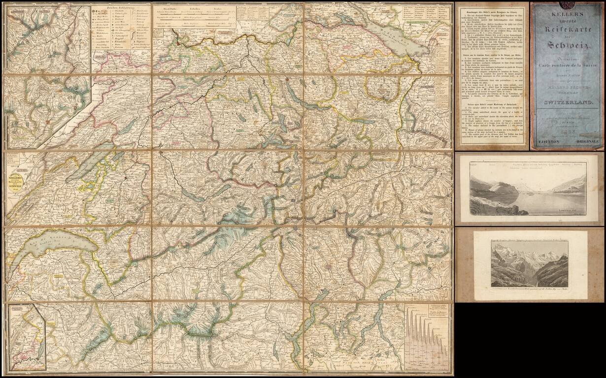 Original von Keller's zweiter Reisekarte der Schweiz 1842