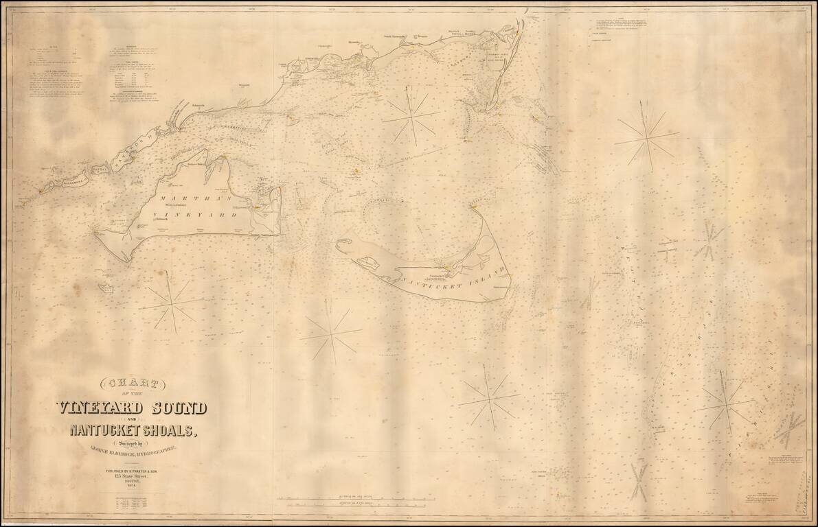 Chart of the Vineyard Sound and Nantucket Shoals, Surveyed by George Eldridge Hydrographer.