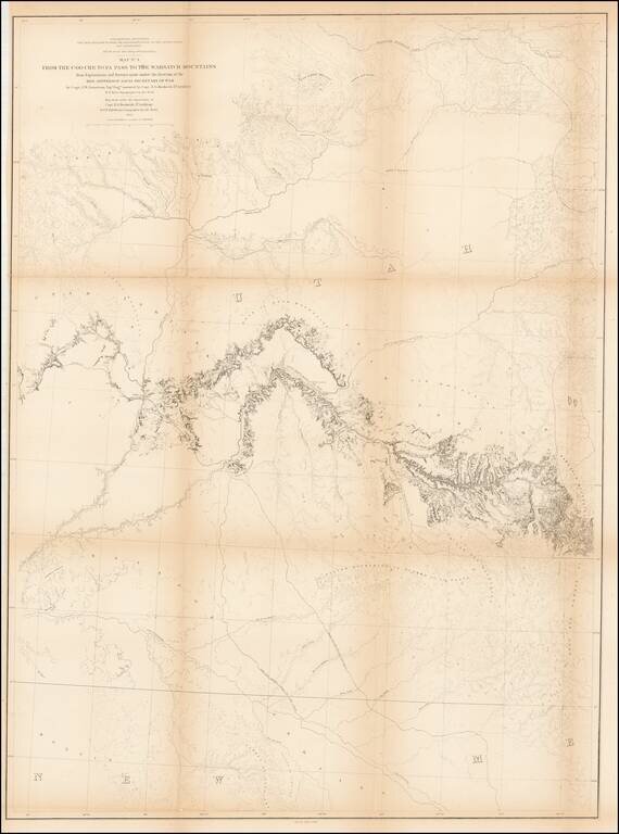 Map No.4. From the Coo-Che-To-Pa Pass to the Wahsatch Mountains . . . by Capt. J.W. Gunnison . . . 1855