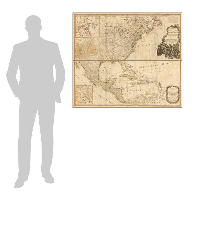 A New Map of North America, with the West India Islands,  Divided according to the Preliminary Articles of Peace, Signed at Versailles, 20 Jan. 1783, wherein are Distinguished The United States and the Several Provinces, Governments &c Which Compose the B