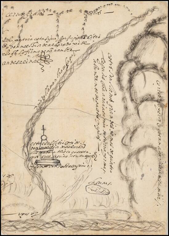 [Sketch of Río Chacalapa and surrounding hills]