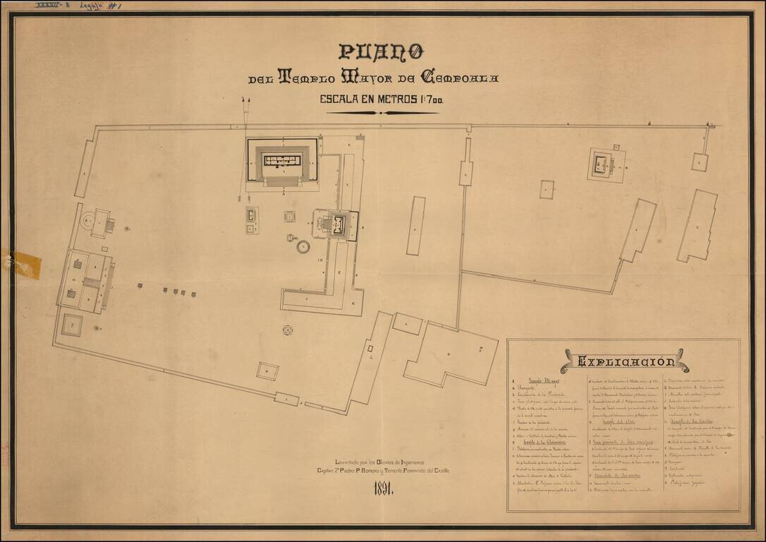 Plano del Templo Mayor de Cempoala