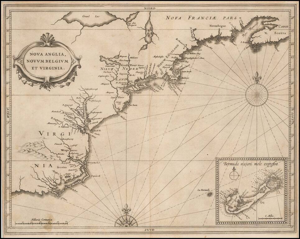 Nova Anglia, Novum Belgium et Virginia