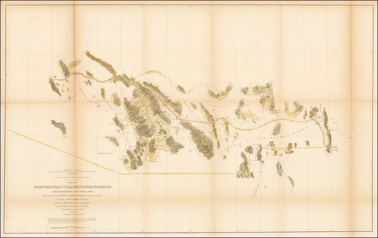 Map No. 2 From the Pimas Villages to Fort Fillmore.