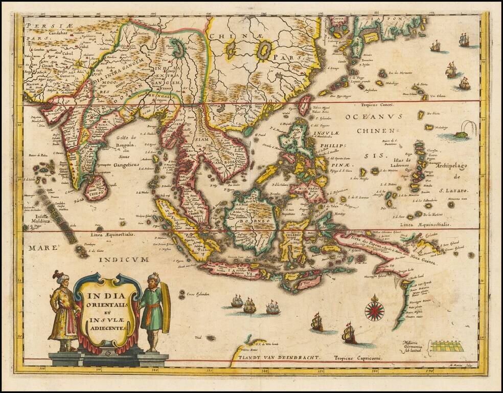 India Orientalis et Insulae Adiecentes (with early discoveries in Western Australia)