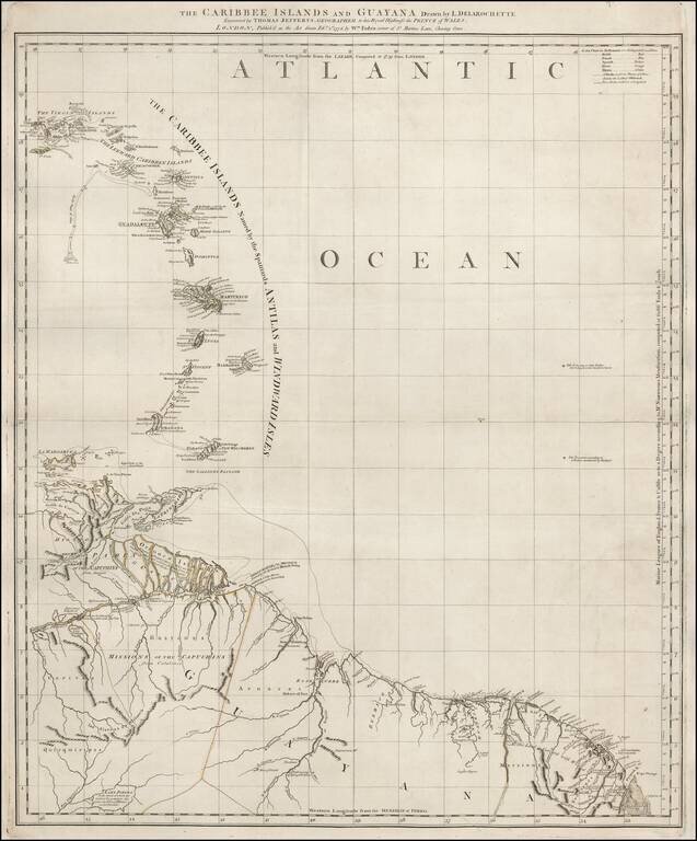 The Caribbee Islands And Guayana Drawn By L. Delarochette