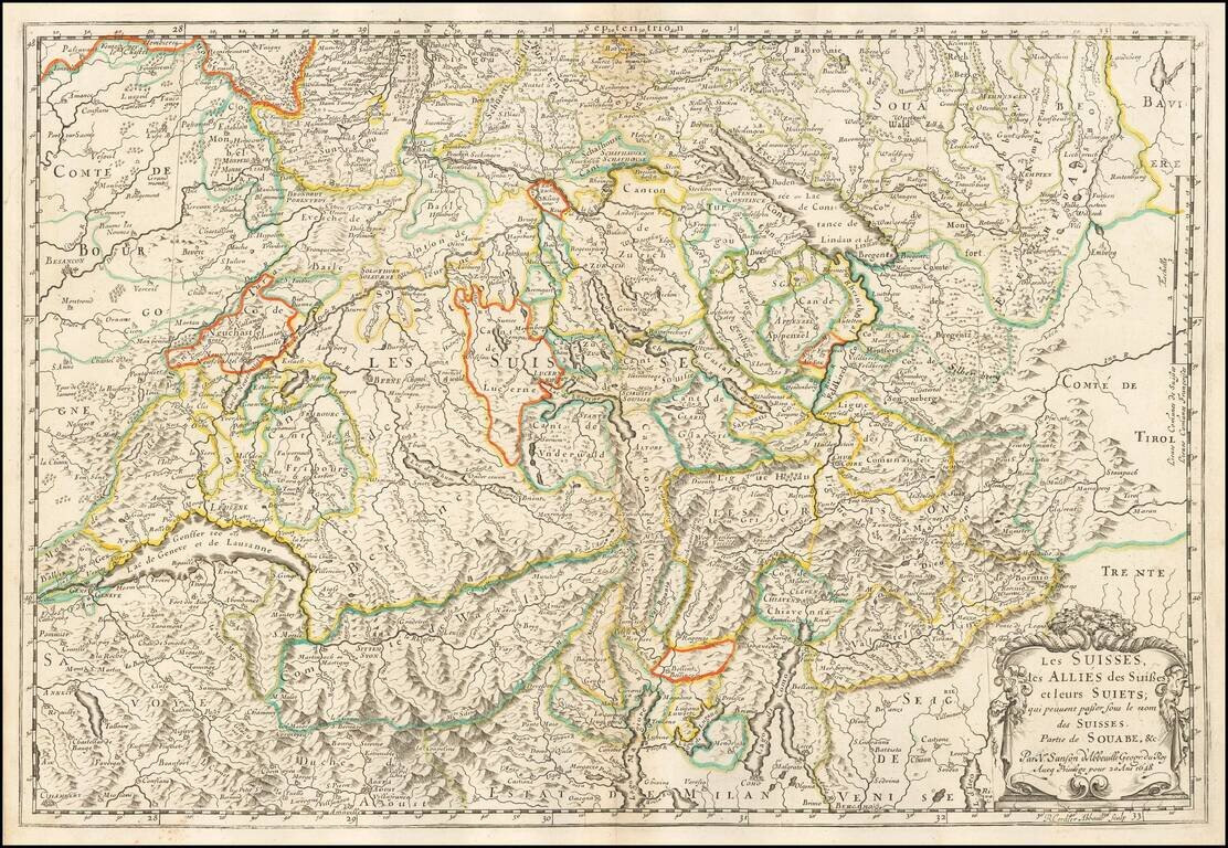 Les suisses, les alliés des suisses et leurs sujets... 1648