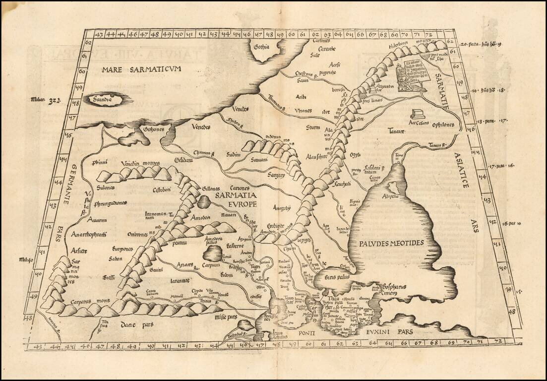 Baltic, Poland, Ukraine, Russia) Tabula VIII Europe (title on verso)