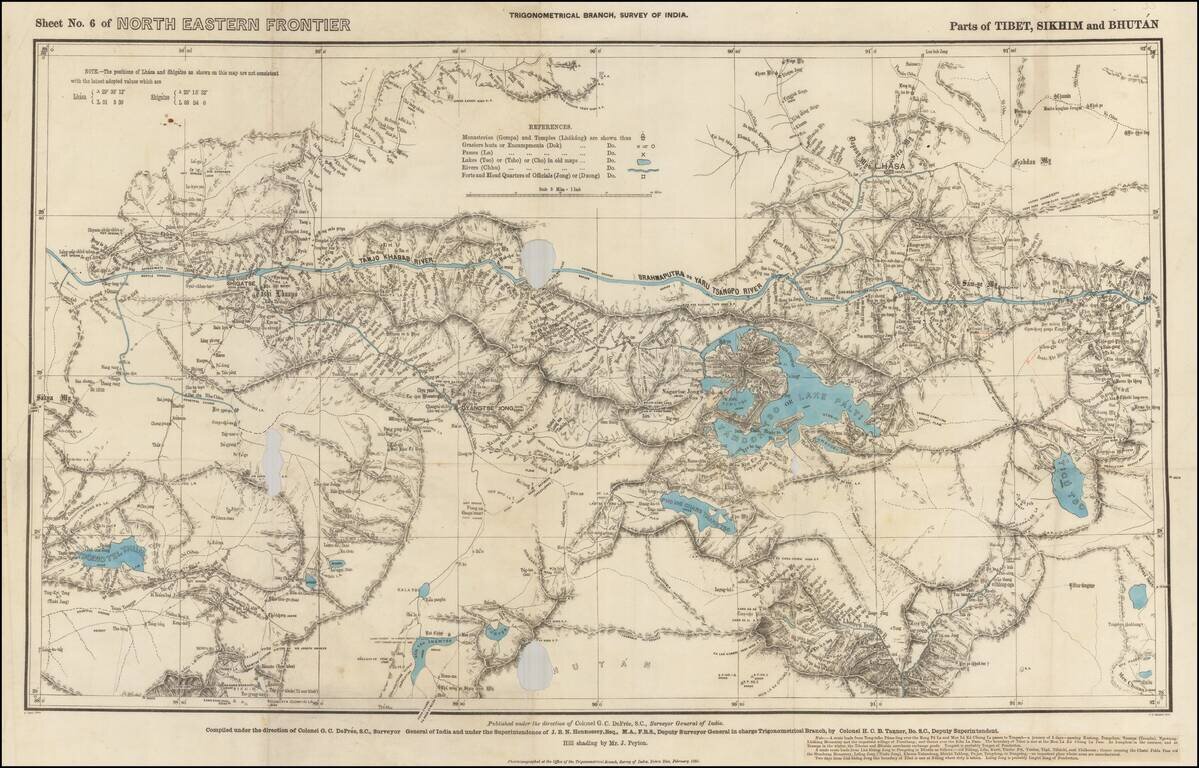 Sheet No. 6 of North Eastern Frontier -- Parts of Tibet, Sikhim and Bhutan