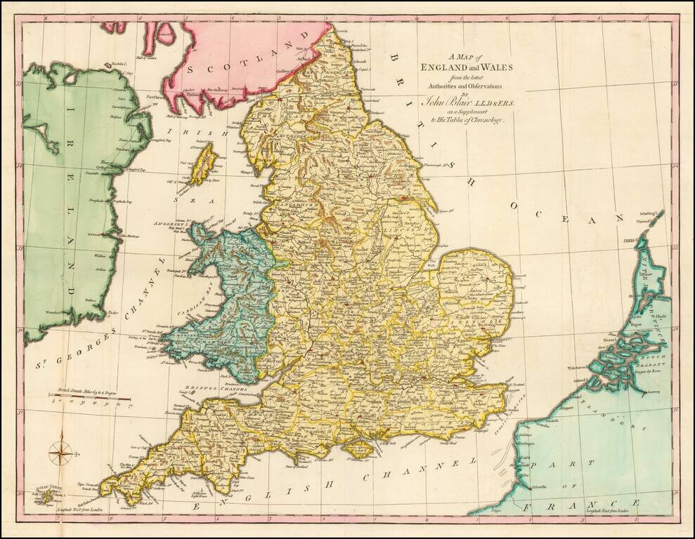 A Map of England and Wales from the latest Authorities and Observations