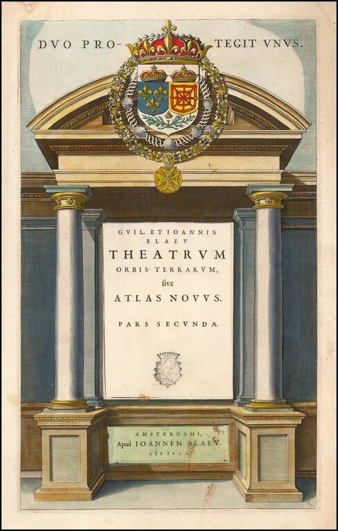 [Title Page]  Theatrum Orbis Terrarum sive Atlas Novus Pars Secunda