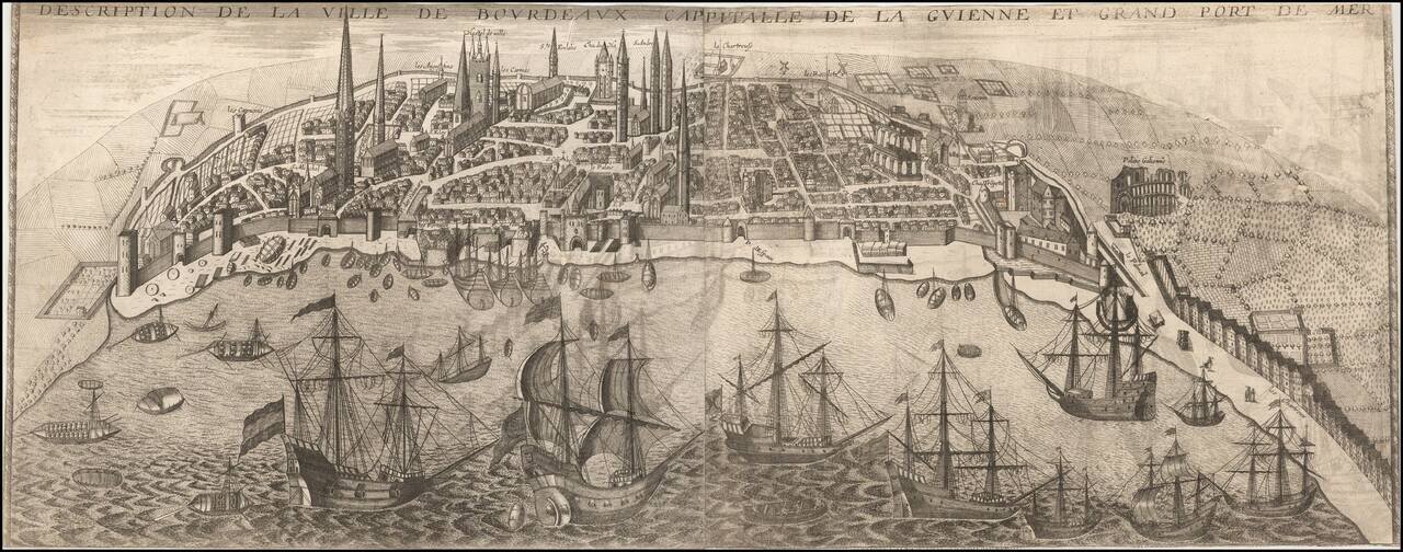 Description De La Ville De Bourdeaux Cappitalle De La Guienne Et Grand Port De Mer