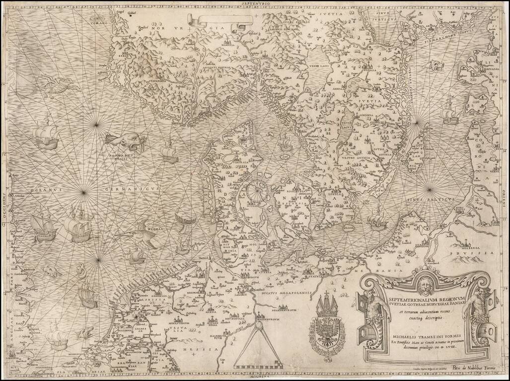 Septemtrionalium Regionum Suetiae Gothiae Norvegiae Daniae et Terrarum adiacentium recens exactq descriptio . . . MD LVIII