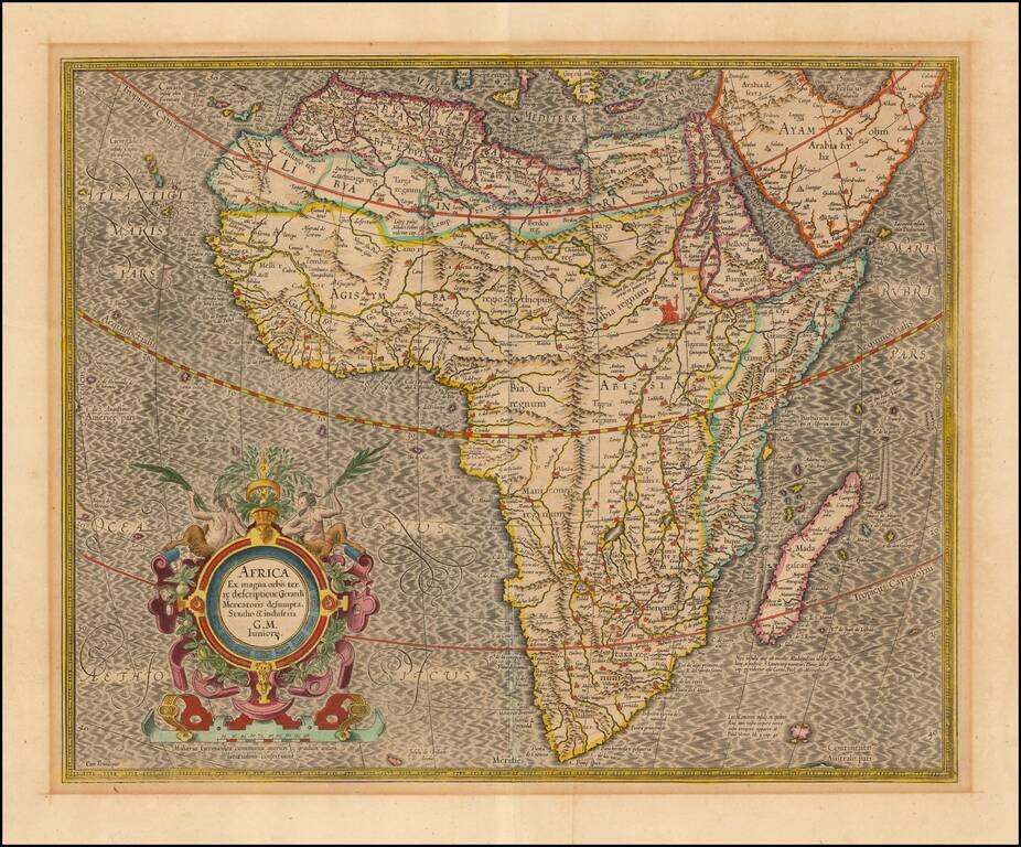 Africa Ex magna orbis terre descriptione Gerardi Mercatoris desumpta Studio & insustrai G.M. Iunioris