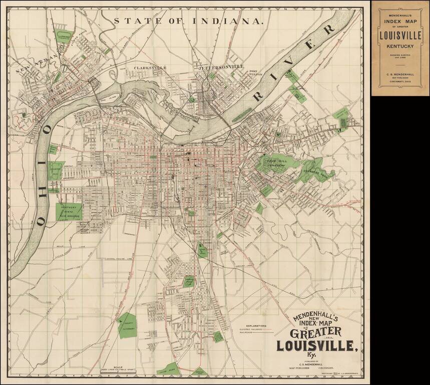 Mendenhall's New Index-Map of Greater Louisville, Ky. . . .   1911 . . .