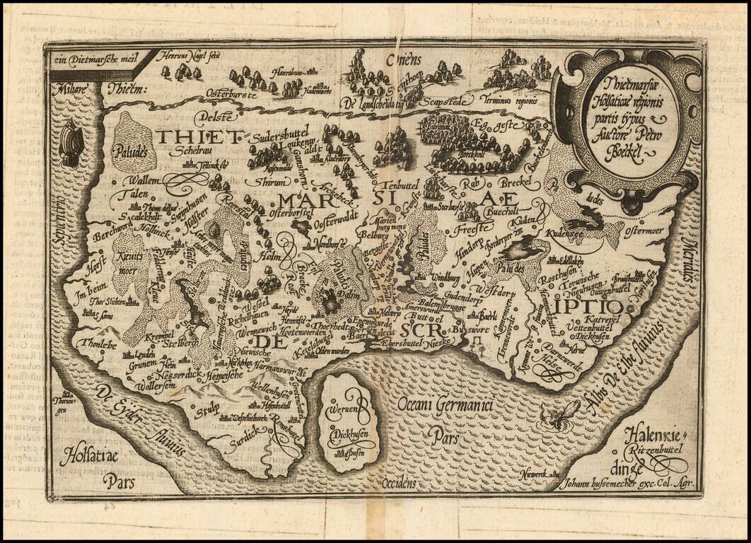 Thietmarsiae Hosaticase regionis partis typus Auctore Petro Boeckel