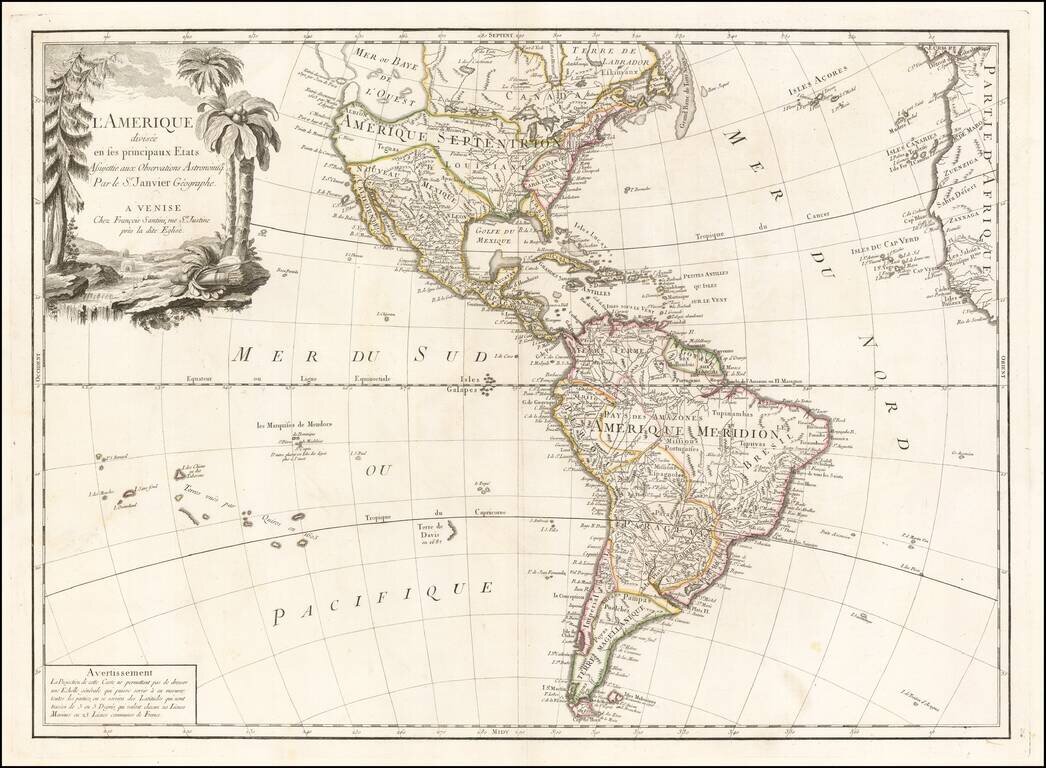 L'Amerique divisee en ses principaux Etats . . . [Sea of the West]