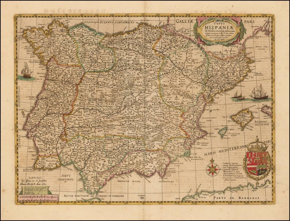 Typus Hispaniae ab Hesselo Gerardo dilieata . . . M.DC.XXXI