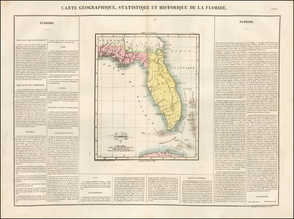 Carte Geographique, Statistique Et Historique De La Floride