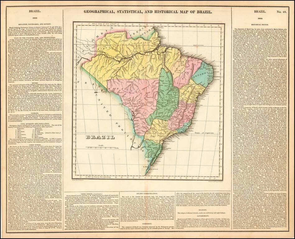 Geographical, Statistical and Historical Map of Brazil