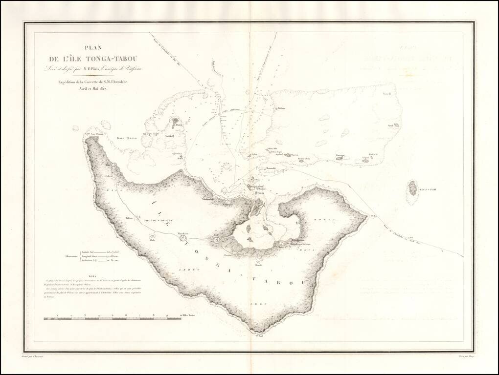 Plan De L'Ile Tonga-Tabou Leve et dresse par M. E. Parais . . . 1827