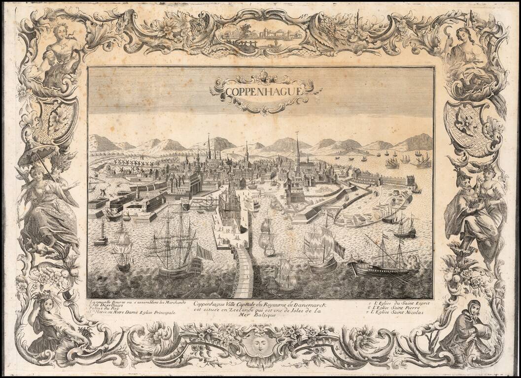 Copenhague  Ville Capitale du Royaume de Danemarck est située en Zeelande qui est une des Isles de la Mer BALTIQUE