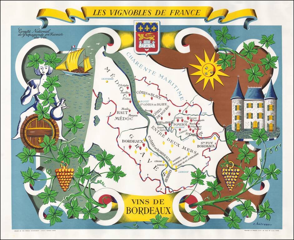(Wines of the Bordeaux) Les Vignobles de France - Vins de Bourdeaux