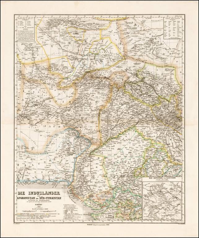 Die Induslander nebst Afghanistan und Sud-Turkistan . . . 1848