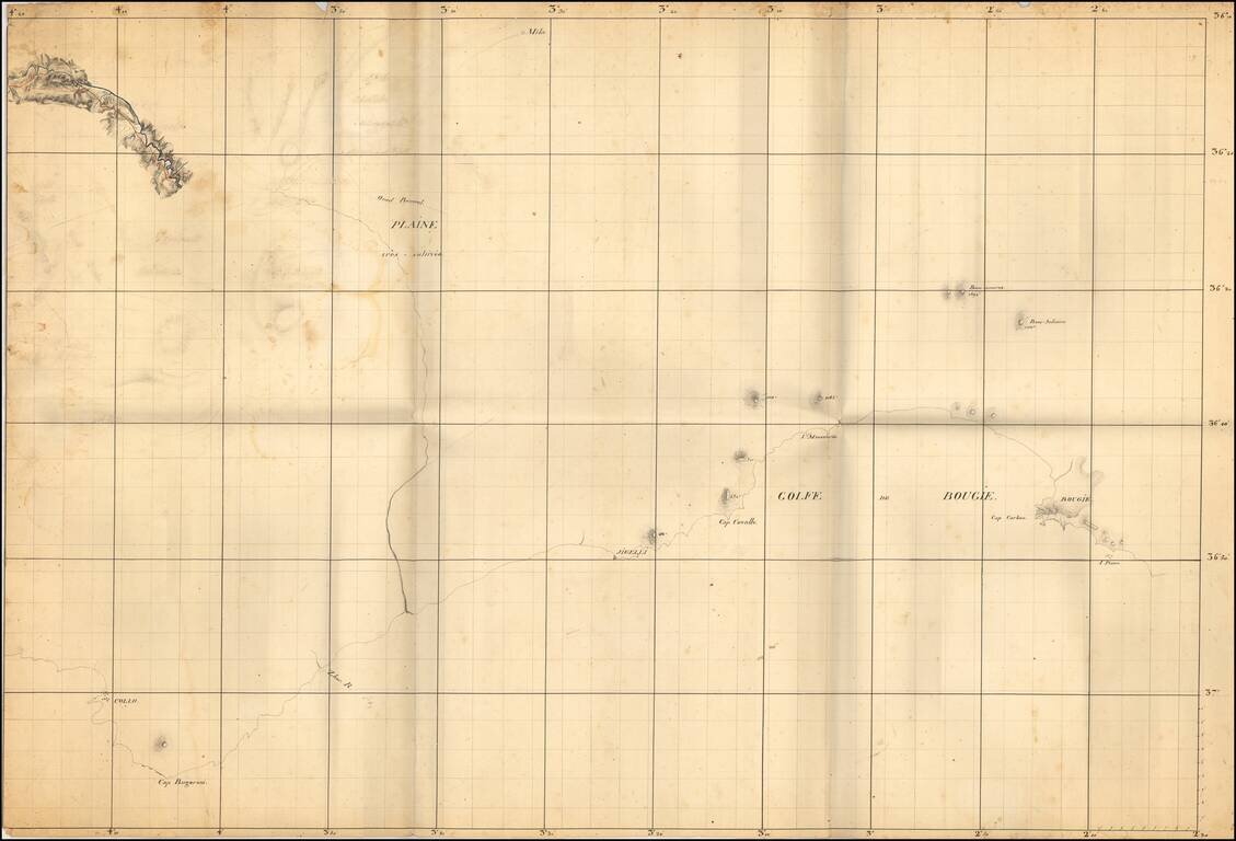 (Military Manuscript Map  - Algeria) Gulf of Bougie (Skikda)