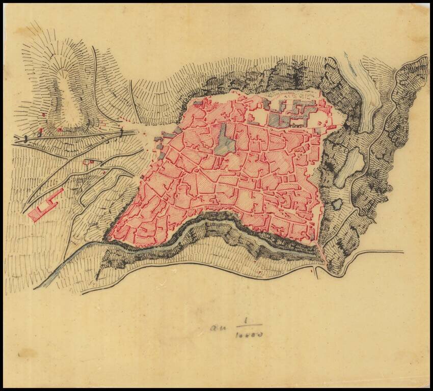 (Manuscript city plan - Constantine, Algeria)