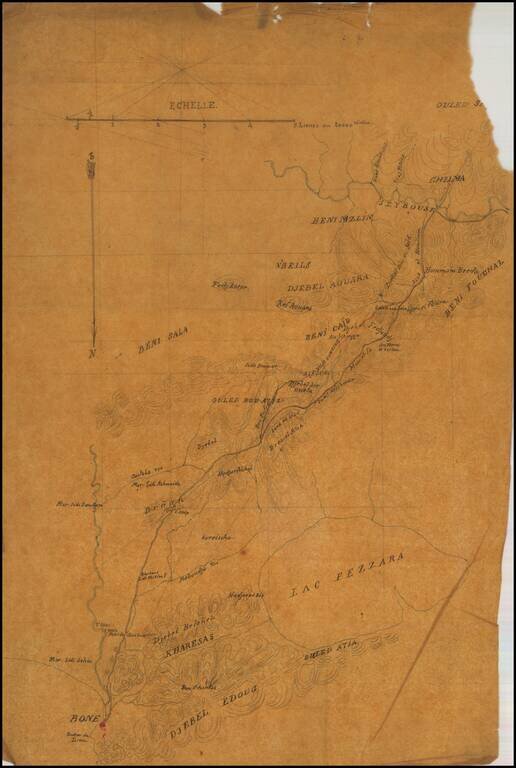 (Manuscript Map - Bône [Annaba] to Guelma, Algeria)