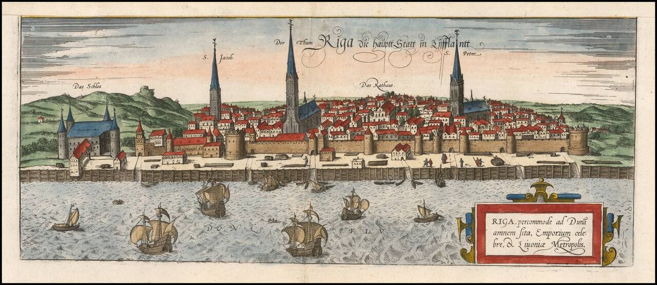 Riga, Percommode ad Duna Amnem Sita, Emporium Celebre, et Livoniae Metropolis